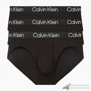 Quần lót nam Calvin Klein NB2969 Modern Structure Cotton Hip Brief 3-pack Black